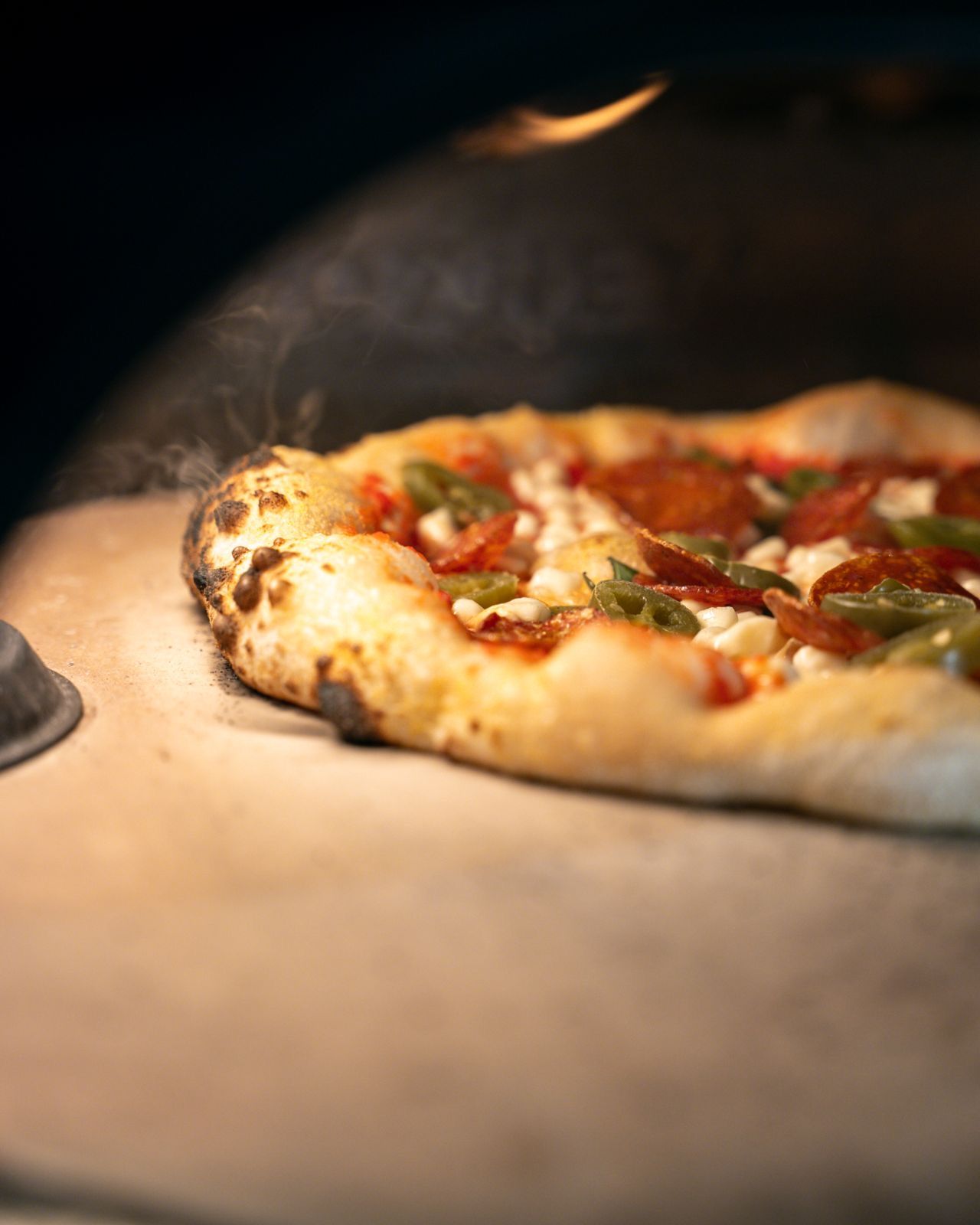Pizza in oven